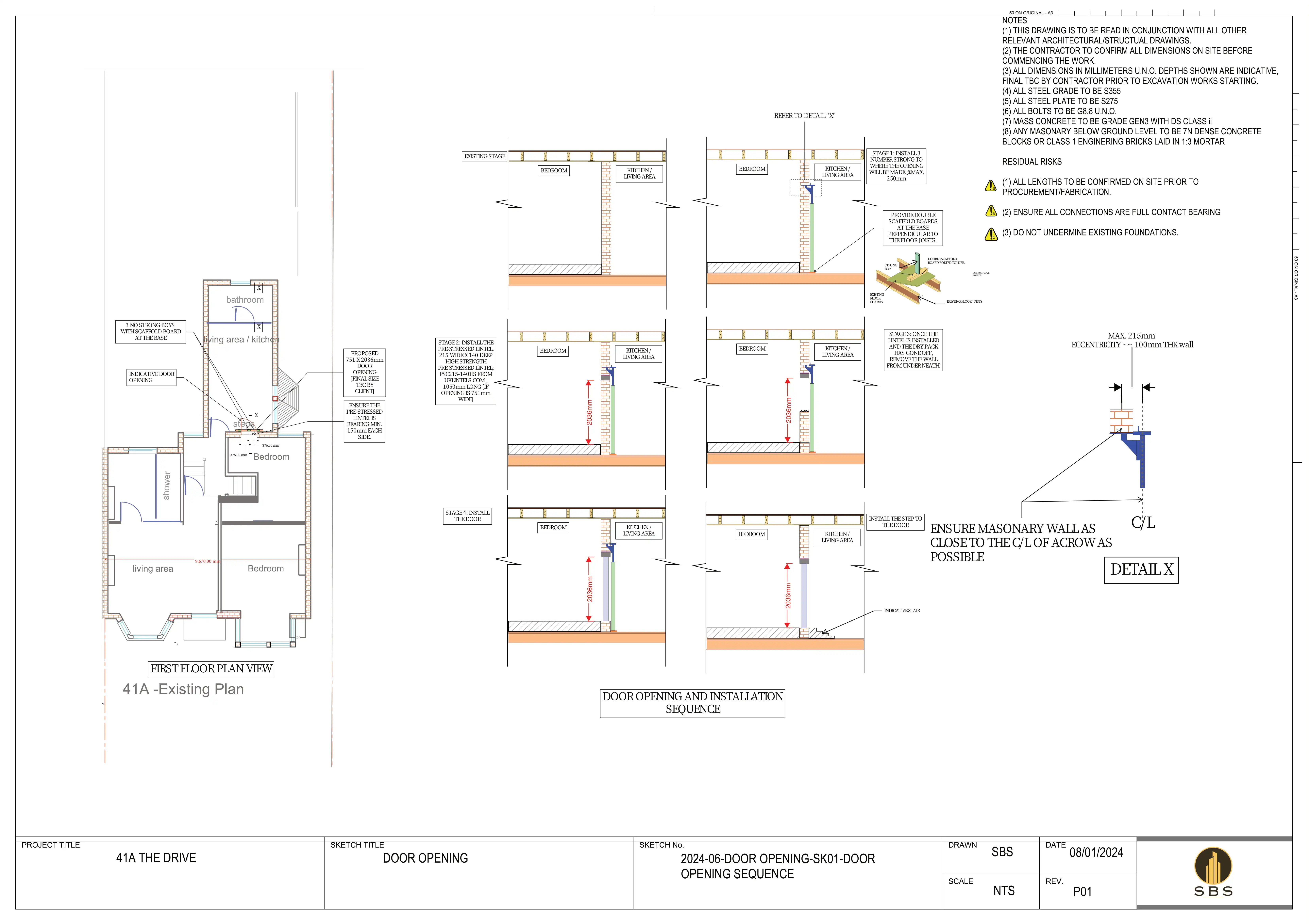 Drive Door Opening – Structural Calculations & Beam Design